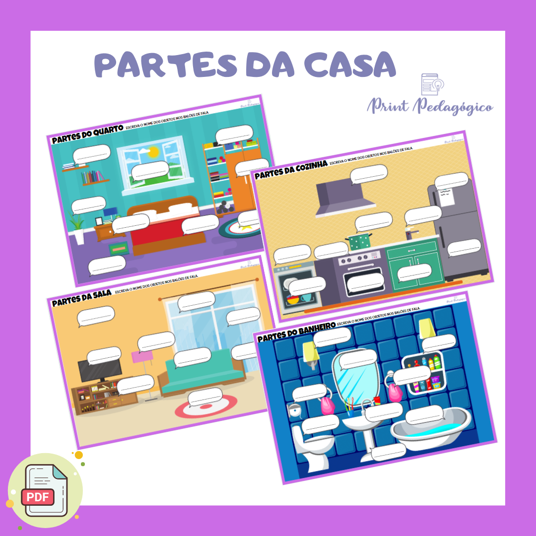 as partes da casa - puzzle online