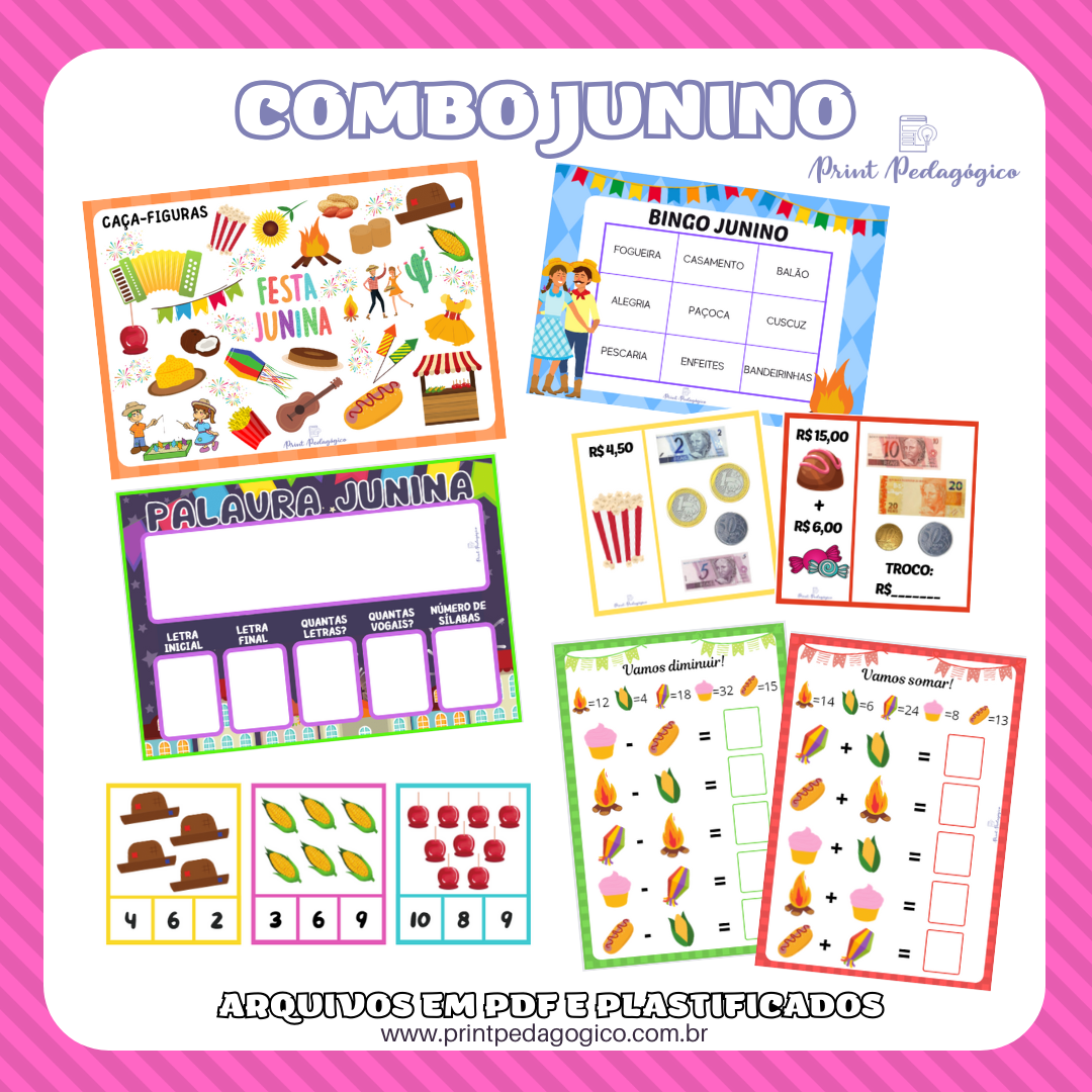 JOGOS EDUCATIVOS JUNINO  Elo7 Produtos Especiais