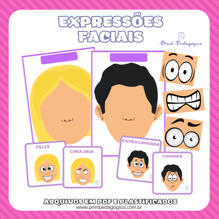 EXPRESSÕES FACIAIS Print Pedagógico