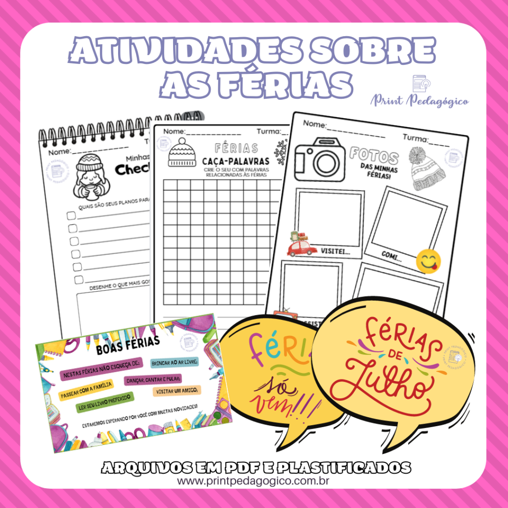 ATIVIDADES DE FÉRIAS – Print Pedagógico